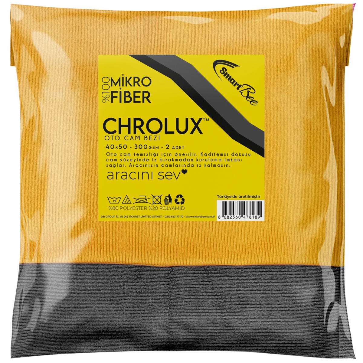 Chrolux 2’li Mikrofiber Kalın Oto Cam Bezi 40×50 300gsm